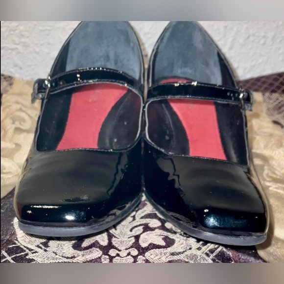 Aerosoles Best Intentions Black Patent Leather Mary Jane Wedge Shoes,  Size 6.5 - Picture 4 of 7